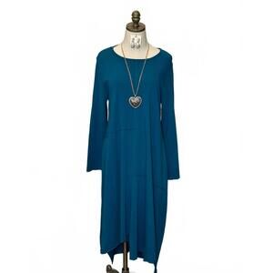 NEW COTTON LANI women's on the move maxi dress in teal